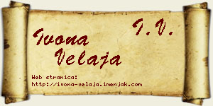 Ivona Velaja vizit kartica